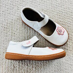 Livie and Luca white pink flower Mary Jane shoes